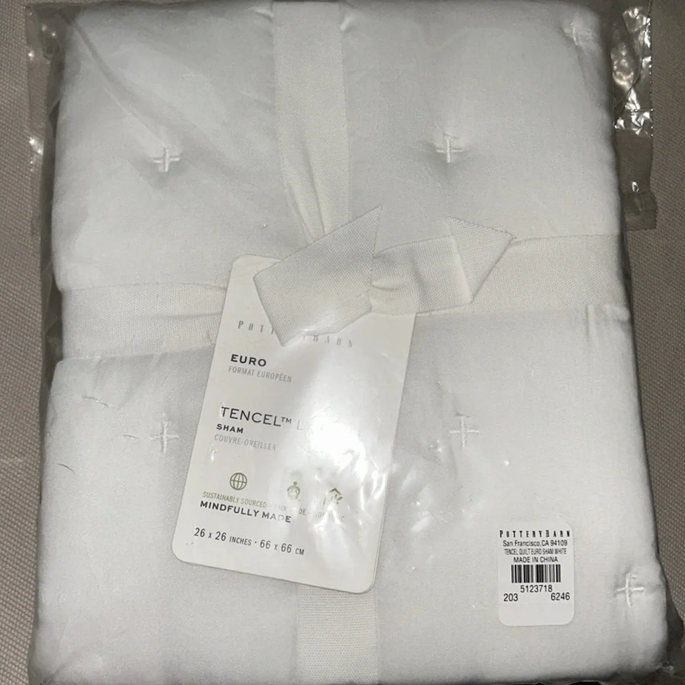 Pottery Barn Tencel Lyocell Quilt Euro Sham